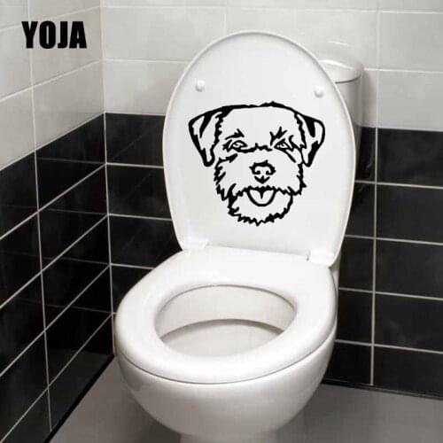 YOJA 22.2X20.4CM Border Terrier Dog Bedroom Home Decor Wall Sticker Toilet Seat Decal T5-1523