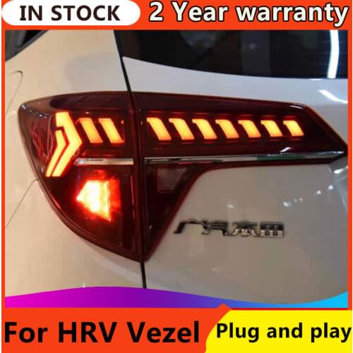 Tail Lamp For Car Honda HRV Vezel 2014-2019 HR-V Tail Lights Led Fog Lights DRL Daytime Running Lights Tuning Car Accessories