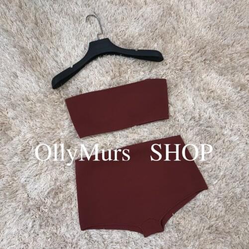 Fashion inside Top quality womens bikini suit Knitted stretch base underwear sexy bra pants bikini set red