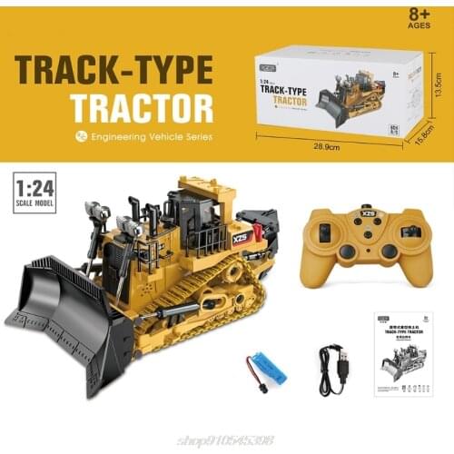 1/24 Scale 2.4GHz Racing RC Tractor Radio Control Smart Tractor with Remote Controller Electric Construction M07 21 Dropship