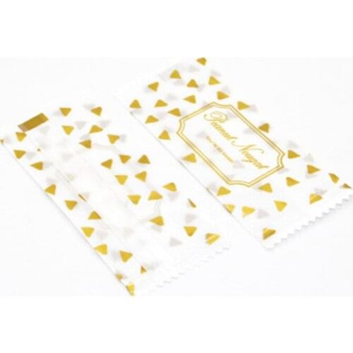 200Pcs/lot Candy Bag Flower Translucent DIY Homemade Nougat Wrapping Sugar Wedding Party Gift Decor Plastic Packaging lot bag