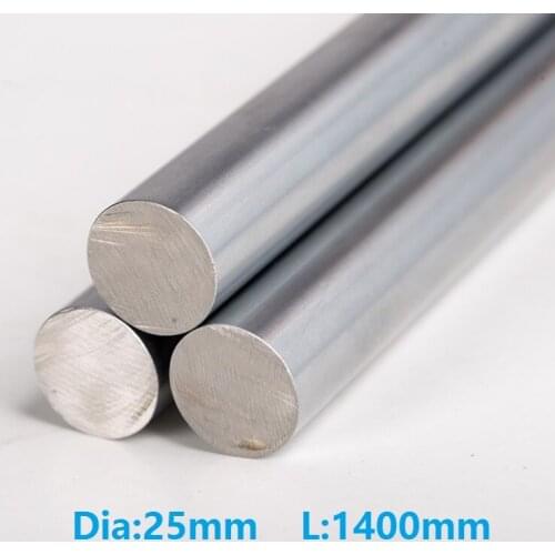 4pcs/lot 25mm linear shaft 1400mm long 25x1400mm hardened chromed plated shaft steel rod
