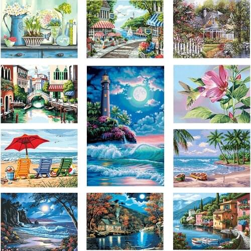 5D DIY Diamond Painting Full Diamond Embroidery Landscape Sale Rhinestone Mosaic Picture Cross Stitch Set Home Decor