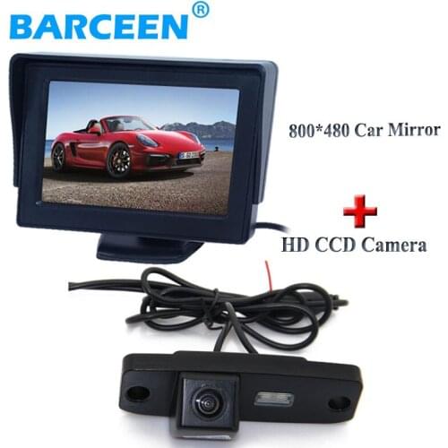 Auto car rearview camera with parking line+car reserve monito for Hyundai Elantra Terracan Tucson Accent/For Kia Sportage R 2011