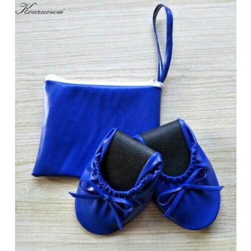 Free shipping! Blue Roll up customzied ladies Wedding&Party Shoes