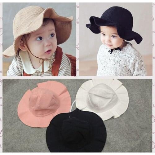Pudcoco Baby Hat Cute Newborn Baby Boy Girls Summer Bucket Hat Toddler Infant Cotton Sun Cap