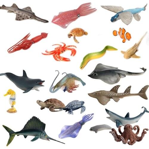 Ocean Sea Animals Figure Toys,Realistic Ocean Creatures Action Models, Kids Educational Cognitive Toys for Kids Assorted