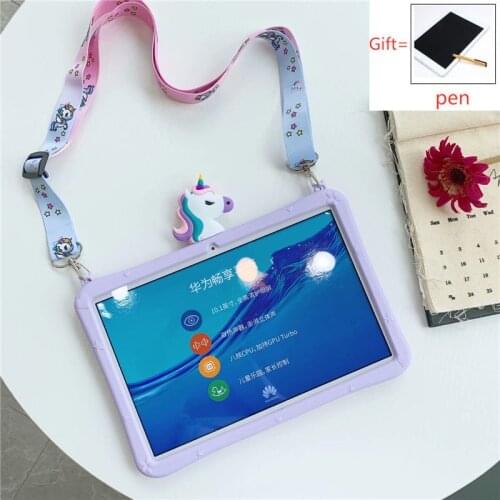 Kids Cartoon Shockproof Silicone Tablet Protect Case For Samsung Galaxy Tab A 8.0" T290 295 2019 Stand Cover Coque + pen + film