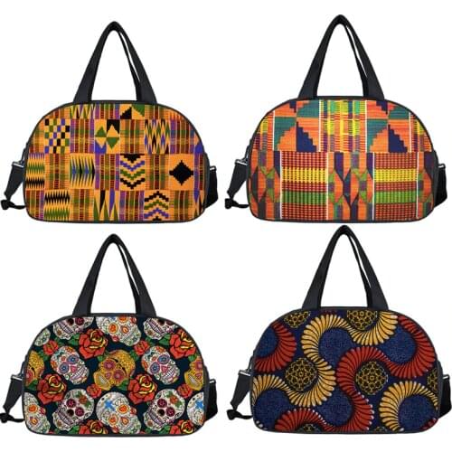 Afro Pattern Travel Bag Women Tote Duffle Bags Africa Black Ladies Handbags Multifunctional Storage Bags Shoe Bags For Travel