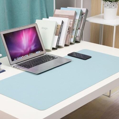 Double-sided Waterproof Portable Faux Leather Mouse Pad Desktop Mat Table Cover