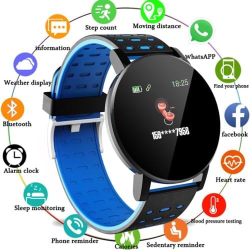 FXM 2020 119Plus Bluetooth Smart Watch Menes Watch Blood Pressure Smartwatch Women Watch Sport Tracker WhatsApp For Android Ios