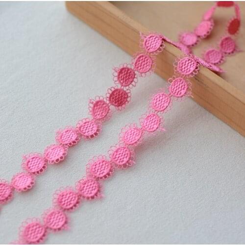 Hot Sale 5 Meters Great Polyester Sewing Craft Roseo Floral Clothes Embroidered Applique Decorative Ribbon Lace Trim