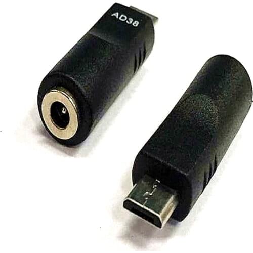 Micro USB Male DC 3.5x1.1mm Female Adapter Converter Connector Jack Power AD38