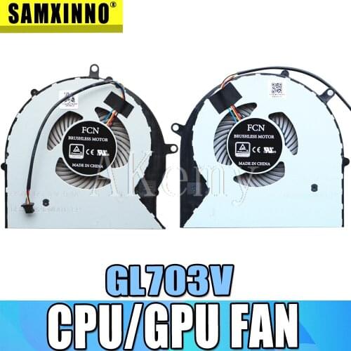 New For Asus GL703 ROG STRIX GL703V GL703VD GL703VM cpu cooling fan DC 4PIN 12V 0.4A CPU+GPU