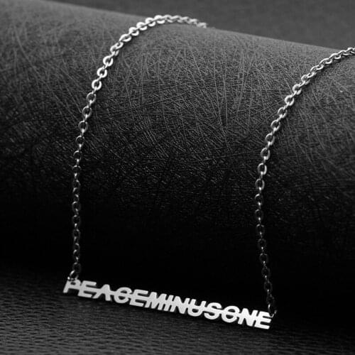 Letter necklace women simple chain necklace men peaceminusone pendant stainless steel accessories fashion long necklace jewelry