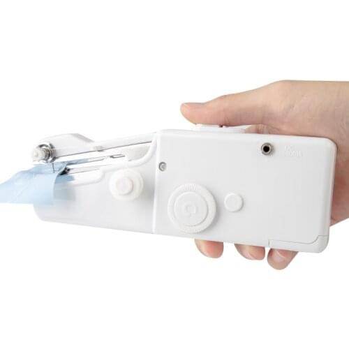 Portable Mini Hand Sewing Machine Household Handy Manual Quick Stitch Sew Needlework Cordless Clothes Fabrics Sewing Machine