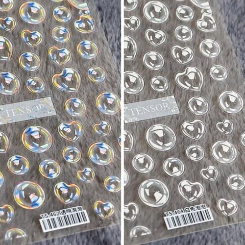 Bubble Cute Image Quality 3D Engraved Nail Stickers Nail Art Decorations Nail Decals Design
