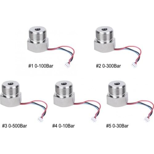 Pressure Transmitter Sensor G1/2 Flat Flim 0-10/30/100/300/500Bar 5V DC Analog 3-Wire Pressure Transmitter