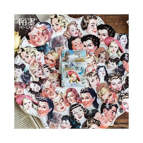 Retro/Vintage Stickers for Scrapbooking Bullet-Journalling/Journal Notebook/Phone/Laptop/Bottle/Luggage/Guita/Skateboard Decal