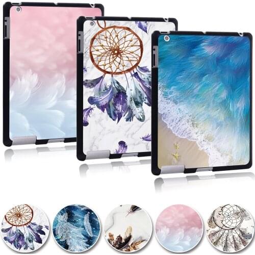 KK&LL For Apple iPad 2/3/4 retina display - tablet PC Plastic Feather pattern Slim Stand Case Cover
