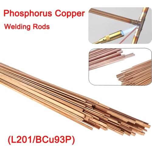 1.0/2.0mm*500mm Phosphorus Copper Electrode Welding Rod Brass Welding Wire Bronze Electrode Soldering Rod No Need Solder Powder