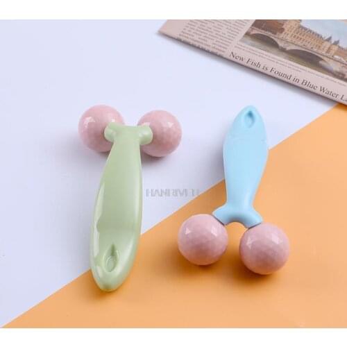 1PC Color the ball 3 d handheld roller massager massage face hand neck massager manually lift firming massage apparatus