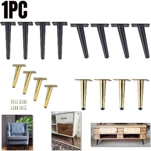 1PC 20-40cm Metal Furniture Legs Oblique Straight for TV Cabinet Counter Foot Chair Sofa Tea Coffee Table Foot with screws