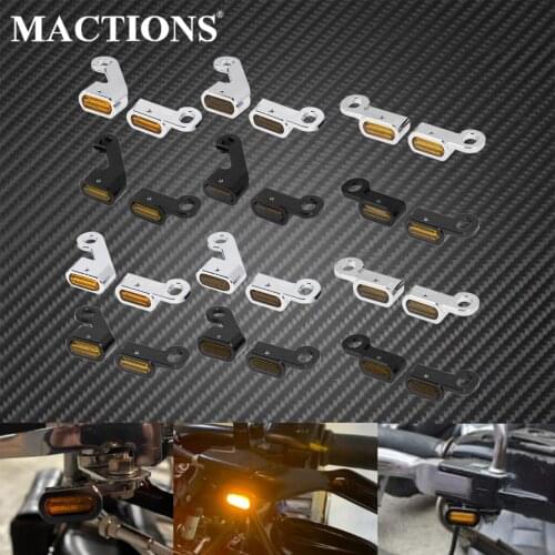 2X Motorcycle LED E Mark Turn Signal Light Amber Indicator Run Mini Lamp For Harley Touring 09-20 Sportster 04-20 Softail 05-20
