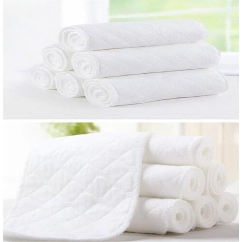 5Pc/Lot 3 Layers of Ecological Cotton Baby Diaper Paper Can Be Used Repeatedly Strong Water Absorption
