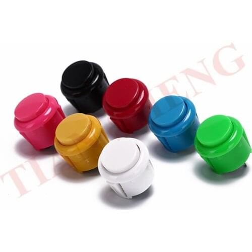 50Pcs SANWA type push button with Built-in Small Micro Switch For DIY Arcade Controller Jamma Mame 24mm Arcade Round Push Button