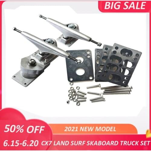 6.25inch CX7 Skateboard Truck Land Surf Skateboard Longboard Truck Bridge Surfskate Shock Absorption Ski Steering Bracket Trucks