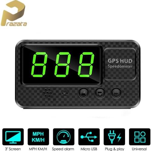 HUD Display Car GPS Speedometer Head up Display Car Overspeed Alarm GPS HUD Free Installation Auto Adjust Brightness KM/h MPH