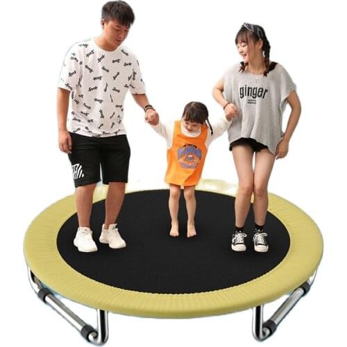 Trampoline home childrens indoor baby bounce bed kid toy adult fitness belt guard net family bounce bed