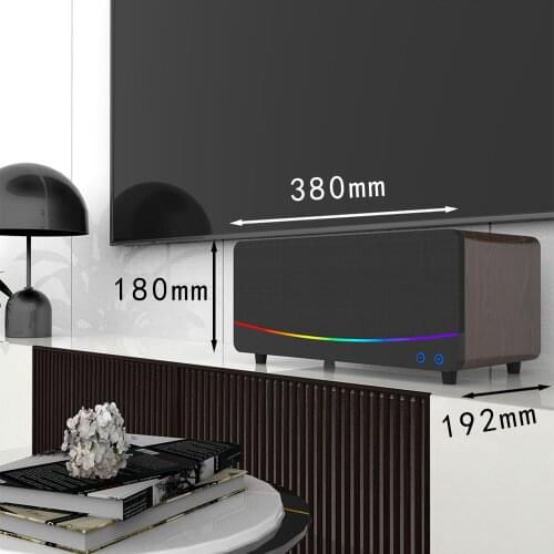 WS005 HIFI Subwoofer Bluetooth Speaker Home Theater Music Center Atmosphere Light High Power Stereo Boombox TV Computer Soundbar