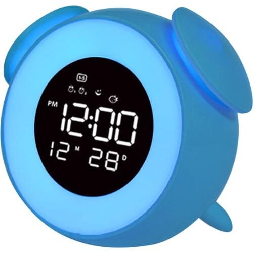 Wake Up Light Sunrise Alarm Clock Dimmable Digital Alarm With Snooze Mode Bedside Ambient Control RGB Dimmable Night Lamp