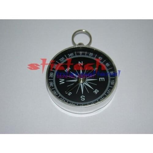 By dhl or ems 200pcs Pocket Mini Camping Hiking Compasses Aluminum Outdoor Travel Compass Navigation Wild Survival Tool Black