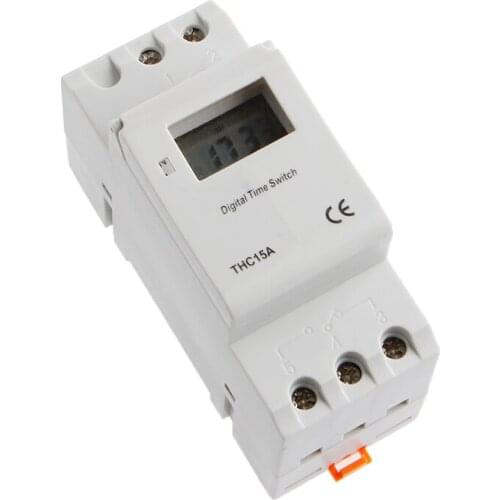 2019 New Digital LCD Programmable Timer 12V DC DIN Rail Time Relay Switch Power