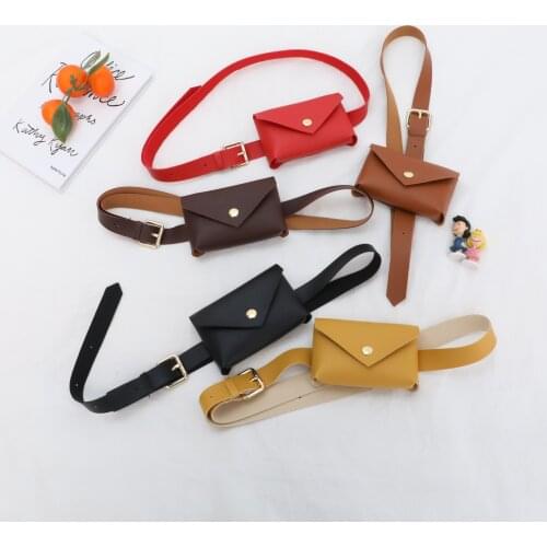 Kids Mini Coin Bag 2021 Cute Leather Fanny Pack for Girls Boys Waist Bag Little Girl Purse Chest Belt Bag Kid Wallet