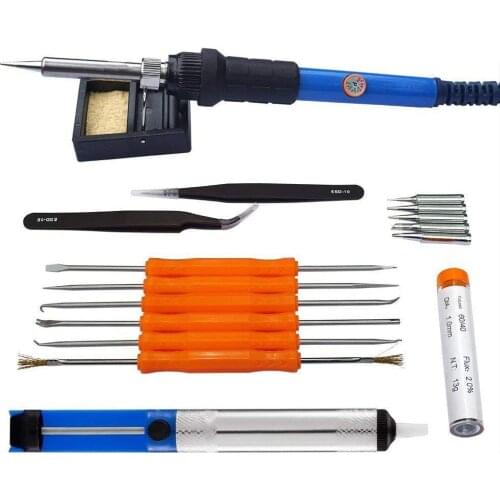60W 220V/110V Electric Soldering Iron Gun Adjustable Temperature Welding Wire Tool Soldering Iron Tip