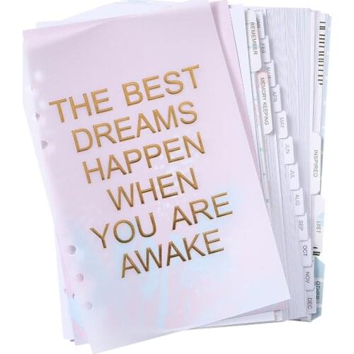 Lovedoki 2021 Planner Refill For Filofax Dokibook Notebook 6 Hole Loose Leaf Inner Diary Monthly Weekly Planner Schedule Book