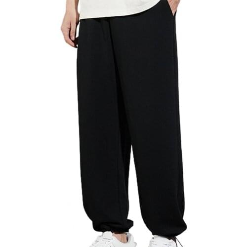 Men Pants Long Stretch Casual Pants Slim Baggy Trousers Jogging Casual Pants Autumn Straight Wide Leg Sweatpants Fitness Clothin