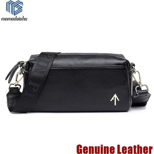 New 2021 Womens Genuine Leather Handbags Fashion Shoulder Bags Cow Leather Messenger Bags Solid Color Girls Small Crossbody Bag