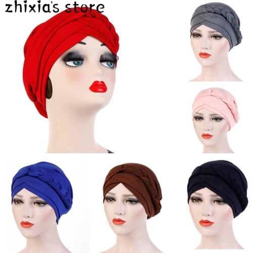 NEW Trendy muslim women inner caps for hijab India wrap head turban bonnet Milk Silk solid color hijab underscarf caps turbante