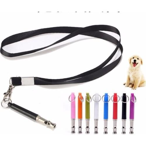 Wholesale 300pcs/lot 80MM Dog Puppy Pet Training Whistle Silent Ultrasonic Adjustable Sound COLOUR with/without Lanyard