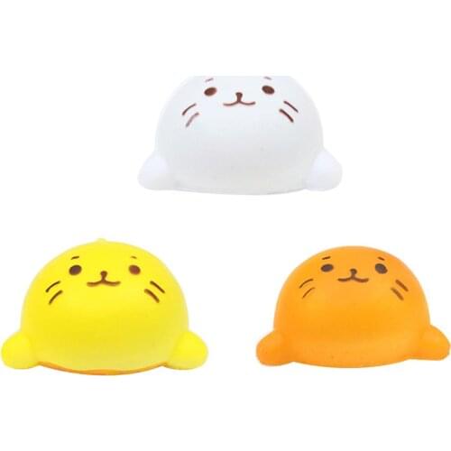 PU Bag Pendant Cute Expression Color Pu Simulation Cat Head Cat Head Pattern Mobile Phone Rope Slow Rebound Home Decoration