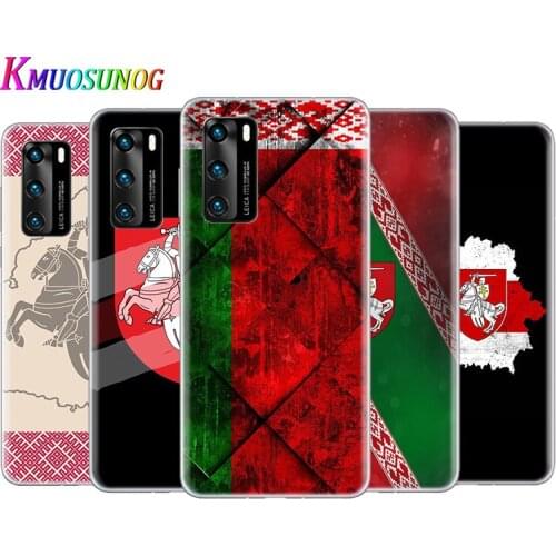 Transparent Cover Belarus flag For Huawei P40 Lite E P30 P20 P10 P9 P8 Pro Plus Lite mini 2019 Phone Case