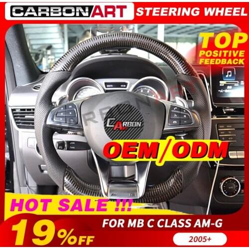 Steering wheel for Mercedes C E class W176 CLA GLC GLE class C180 C200 CLA180 E400 GLC W218 carbon fiber steering wheel