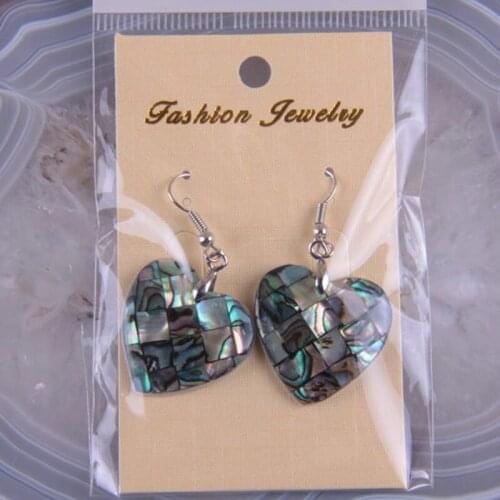 New Zealand Abalone Heart Shell Earrings Jewelry For Woman Gift T019