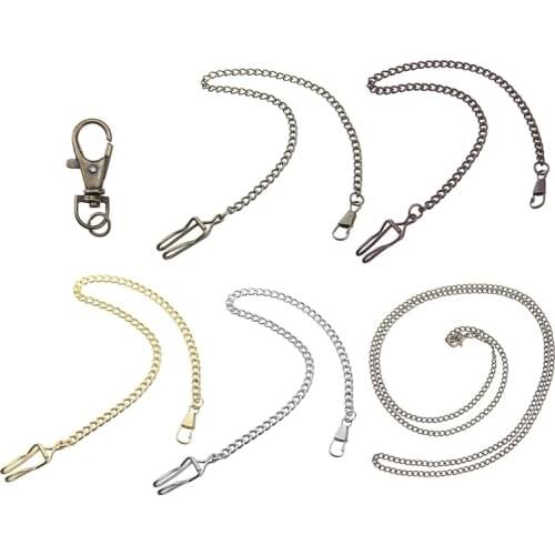 1PC Metal Pocket Watch Chain Vintage DIY Long Chain Necklace For Women Men Watch Chain DIY Jewelry Making Findings