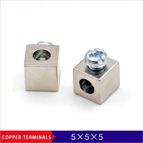 SMD Copper Terminal Block 5x5x5 8x8x9 LED PCB Aluminum Substrate SMD Copper Column Lighting Square Copper Terminal M2.5